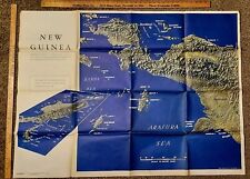WWII NEWSMAP 1944 May Double Sided Color Volume III No 6B BIG 35 × 47 New Guinea picture