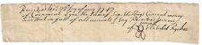 1742 Pompton NJ Elisabet Rycken Handwritten Receipt Lines Colonial New Jersey picture