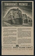 1944 Rock Island Lines  World War II Patriotic Ad Print  BUY MORE WAR BONDS picture