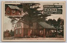 Portsmouth NH Evergreen Lodge Cabins New Hampshire Postcard O27 picture
