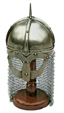 New antique finish Historical Medieval Viking Spectacle With Chainmail Helmet. picture