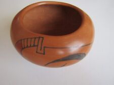Vintage Native American Pot, Monogrammed Hopi Bowl, 5 x 3 1/2 Inches picture