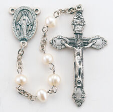 Rosary, Genuine Fresh Water White Pearl Full Rosary with Gift Box picture