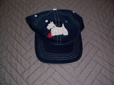 Scottie Scotty Dog Navy/White Ball Cap Embroidered Wheatie Heart picture