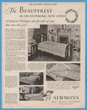 1928 Simmons Beautyrest Mattress Ad Chicago IL Christmas Gift 1920s Bedroom picture