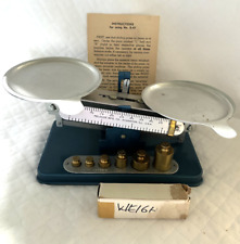 vintage pharmacy scale pelouze R-47 with weights original box pharmaceutical picture