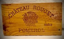 1982 Chateau Rouget Pomerol - Wood Wine Crate - Box Side Panel picture