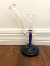 7” Blue Glass Water Pipe Bubbler DFX Showerhead Perc 14mm picture