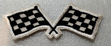1970s Racing Victory Crossed Checkered Flags Stock Car Patch New NOS picture