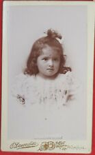 Antique photo CDV portrait girl Jeanne suzanne Gabrielle Perrin in 1896  picture