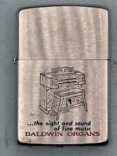 Vintage 1958 Baldwin Organs Advertising Chrome Zippo Lighter picture