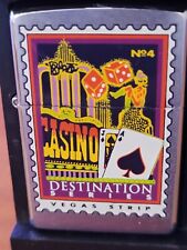Vintage 2001 Zippo Lighter Destination Series No. 4 Las Vegas Strip With Box picture