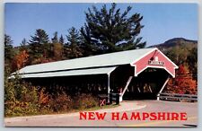 Postcard New Hampshire Jackson covered bridge c1990 1V picture