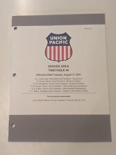 Union Pacific Railroad Company Denver Area Timetable Number 6 Aug 17 2021 picture