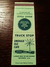 Vintage Matchcover: Emerald Isle Cafe Standard Service Station, Waukee, IA  14 picture