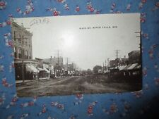 (1032) Old Postcard 190? River Falls Wis  Main St. River Falls Wis picture