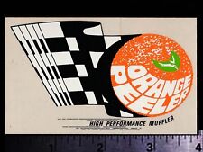 ORANGE PEELER Mufflers - Original Vintage 1960's 70's Racing Decal/Sticker picture