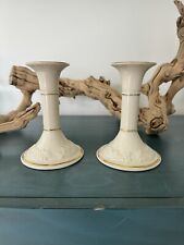 Lenox Fruits of Life Candle Sticks holders  Set of 2  5-1/4”H  Ivory picture
