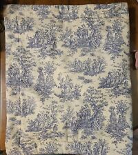 FRENCH TOILE BLUE WHITE PILLOWCASES SET OF 2 KING THICK MATERIAL 😁 picture