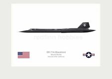 Warhead Illustrated SR-71A Blackbird Skunk Works  Aircraft Print picture
