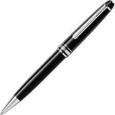 New Montblanc Meisterstuck Platinum Ballpoint Pen in Leather case Curated Gift picture
