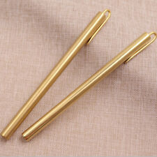 EDC 1 PC  Creative Brass Pen Portable 140*10 MM Brass Pen Writing Pen W/ Clip picture