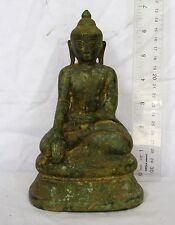 MAGNIFICENT 18th.c Bronze Lanna Chiang Saen  Calling Earth to Witness Buddha  picture