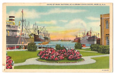 Mobile Alabama c1930's Ships at Alabama State Docks picture