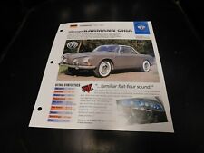 1961-1969 Volkswagen VW Karmann Ghia Spec Sheet Brochure Photo Poster 62 63 64 picture