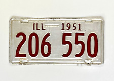 ILL 1951  - ( 1 ) vintage license plate picture