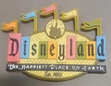 Disneyland 50th Anniversary Wide Rubber Magnet (2005) Original Logo HTF Happiest picture