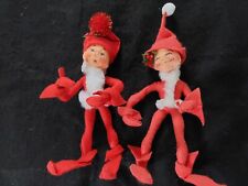 2 Vintage Red Annalee Christmas Elf 10