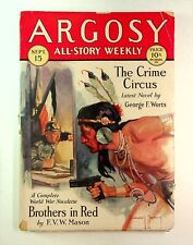 Argosy Part 3: Argosy All-Story Weekly Sep 15 1928 Vol. 197 #6 VG picture