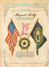 2 Vintage American Legion Continuous Member Certificates 1979 & 1982 picture