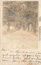 1906 RPPC Lovers Lane Dirt Road Real Photo Covington Indiana IN P575 picture