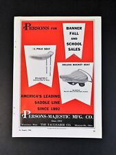 Vintage 1966 Persons-Majestic MFG. Company Bicycle Saddle Seat Full Page Ad picture