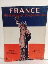 France We Have Not Forgotten You Sheet Music  1918 Milton Ager WW1, Leo Feist picture
