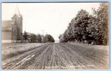 1910's RPPC MABEL MINNESOTA RESIDENCE STREET DIRT ROAD CHURCH HOUSES POSTCARD picture