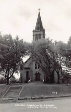 RPPC Center City MN Minnesota Chisago Lake Lutheran Church Photo Postcard D50 picture