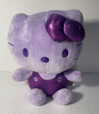 2013 Purple Hello Kitty plush with shiny outfit and bow, 9