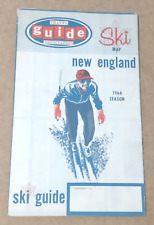 1964 New England Ski Map Lost Resorts Area 22 X 27 Inch picture