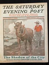 Illustrated  Saturday Evening Post September 19, 1903 J. J. Gould Farm Cover Art picture