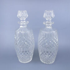 Pair Antique 19c or Early 20c Cut Crystal Decanters Unsigned picture