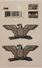 O-6 SILVER BIRD 2 ON ONE SHEET STICKER - DECAL - MADE IN THE USA picture