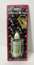 Vintage Halloween Fake Horror Green Vampire Monster Dragon Blood & Fangs NIP picture