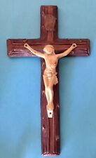 Vintage Religious Crucifix Cross for Wall 8 1/2” x 5” Lovely picture