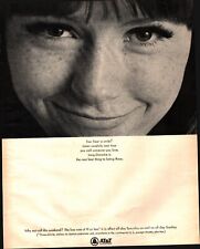 1968 AT&T Telephone Vintage Print Ad Long Distance Ever Hear A Smile pretty c4 picture