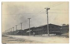 Des Moines, IA Johnston, Iowa 1915 RPPC Postcard, Camp Dodge Barracks picture
