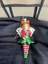 Vintage Sugarplum Fairy Angel Mercury Glass Ornament picture