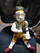 Rare Working Spirit Halloween Sawin' Wood Doll Sawing Pinocchio Table Top Prop  picture